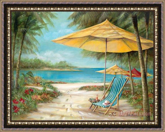 Ruane Manning Relaxing Paradise II Framed Painting