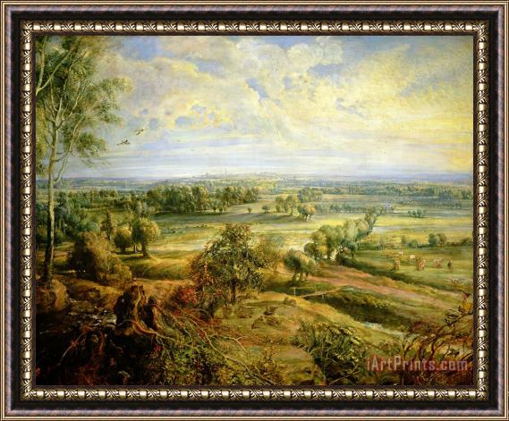 Rubens An Autumn Landscape with a view of Het Steen in the Early Morning Framed Print