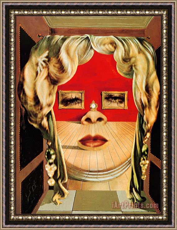 Salvador Dali Face of Mae West C 1935 Framed Painting