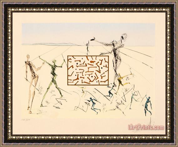 Salvador Dali L'electronique, From Hommage a Leonardo Da Vinci Framed Painting