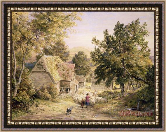 Samuel Palmer A Farmyard near Princes Risborough Framed Painting