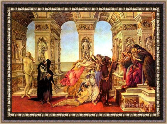 Sandro Botticelli Calumny of Apelles Framed Print