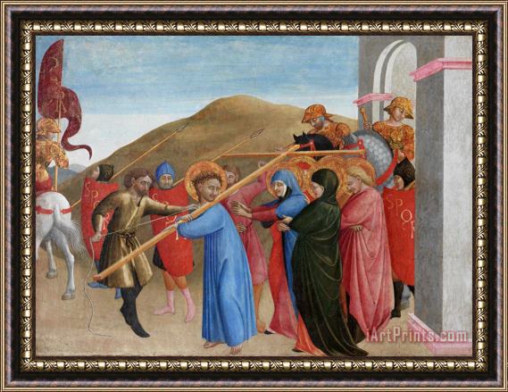 Sassetta The Procession To Calvary Framed Print