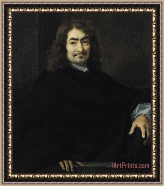 Sebastien Bourdon Portrait Presumed To Be Rene Descartes Framed Print