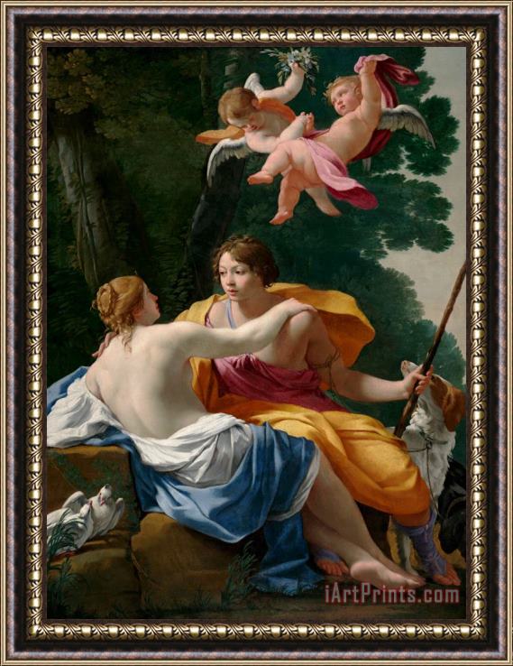 Simon Vouet Venus And Adonis Framed Painting