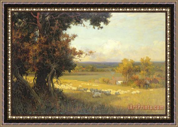 Sir Alfred East The Golden Valley Framed Print