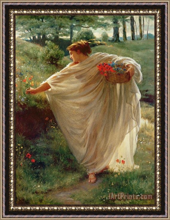 Sir Edward John Poynter Wild Blossoms Framed Painting