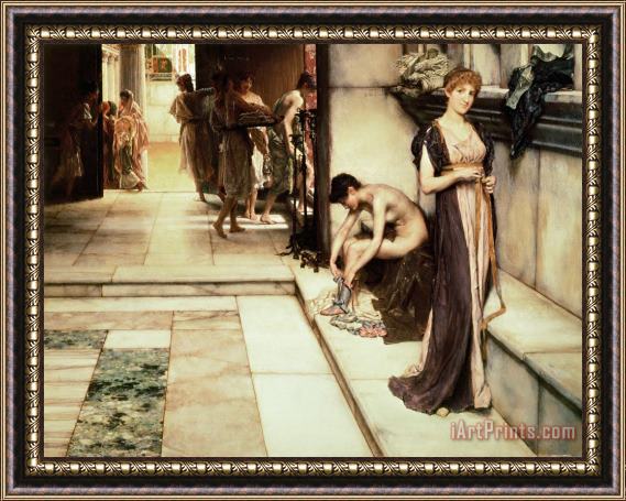 Sir Lawrence Alma-Tadema An Apodyterium Framed Painting