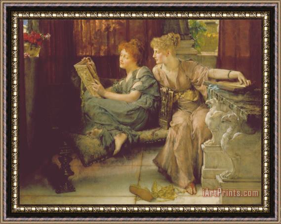 Sir Lawrence Alma-Tadema Comparison Framed Painting