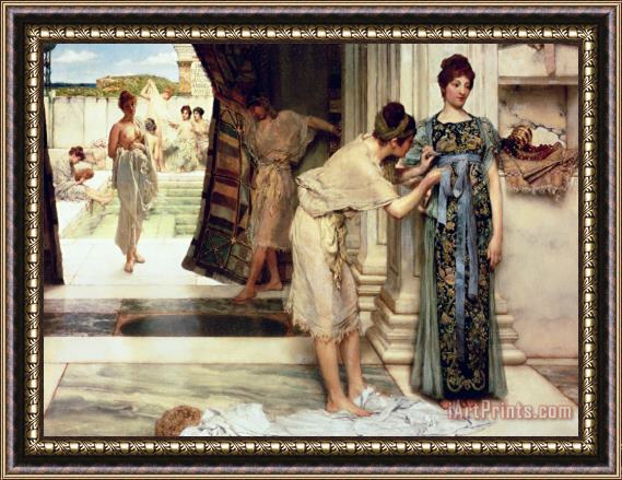 Sir Lawrence Alma-Tadema The Frigidarium Framed Painting