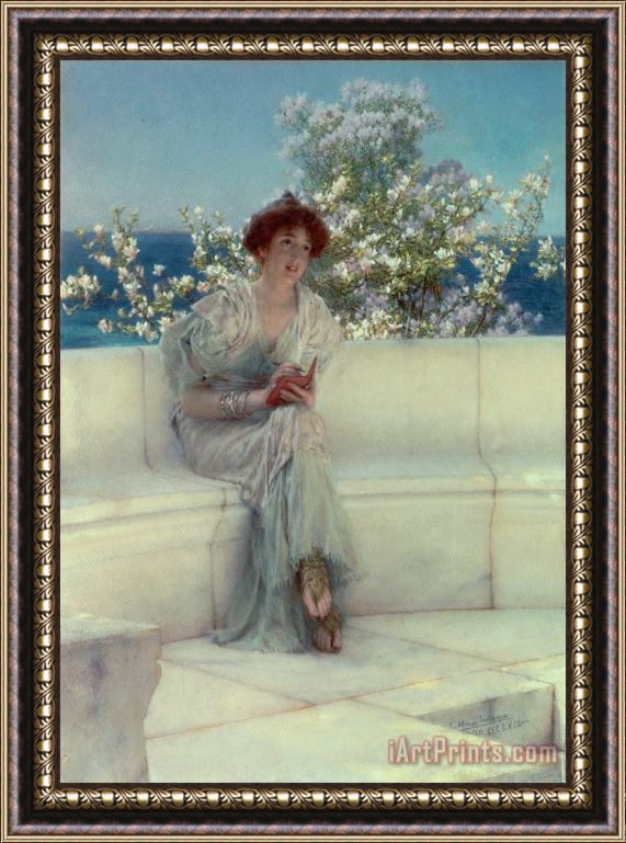 Sir Lawrence Alma-Tadema The Year's at the Spring - All's Right with the World Framed Print