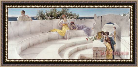 Sir Lawrence Alma-Tadema Under the Roof of Blue Ionian Weather Framed Print
