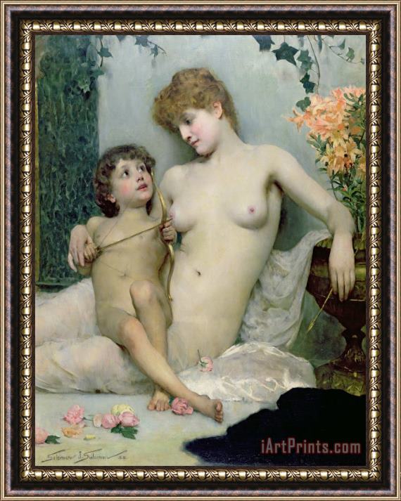 Solomon Joseph Solomon Venus and Cupid Framed Painting