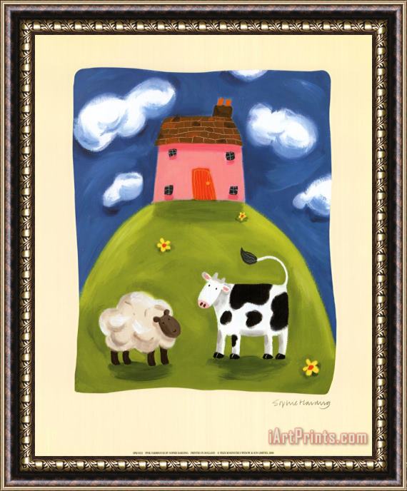 Sophie Harding Pink Farmhouse Framed Painting