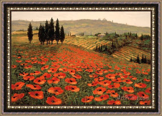 Steve Wynne Hills of Tuscany I Framed Painting