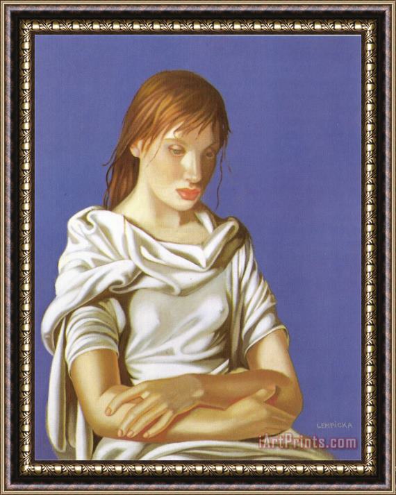 tamara de lempicka Dame En Bleu 1939 Framed Painting