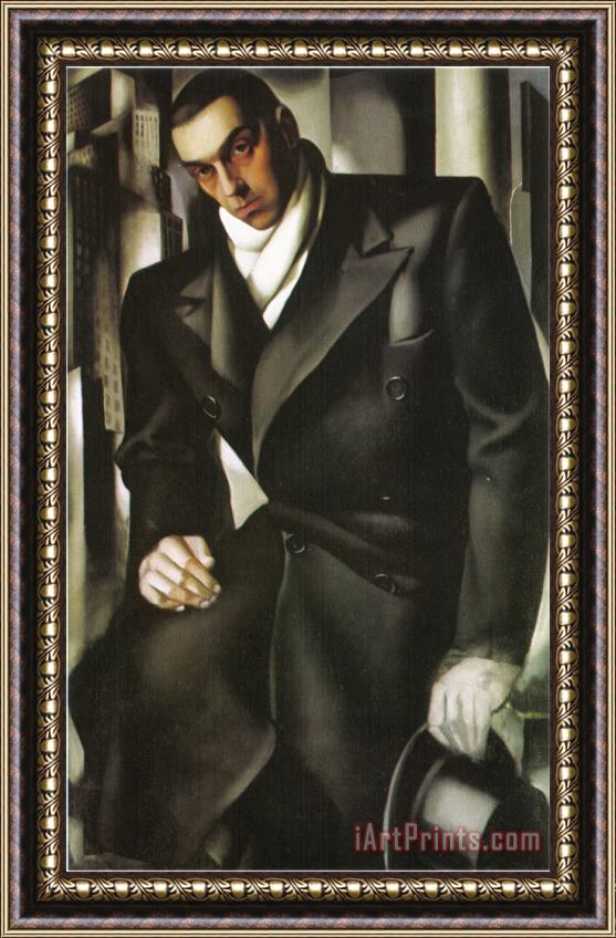 tamara de lempicka Portrait of a Man Framed Painting