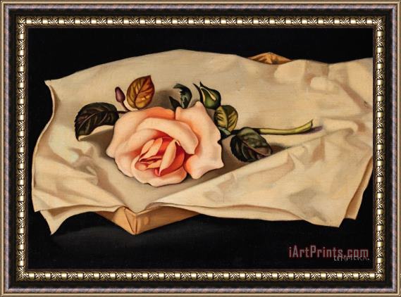 tamara de lempicka Une Rose Framed Painting