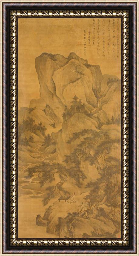 Tang Yin The Nine Bends River Framed Painting