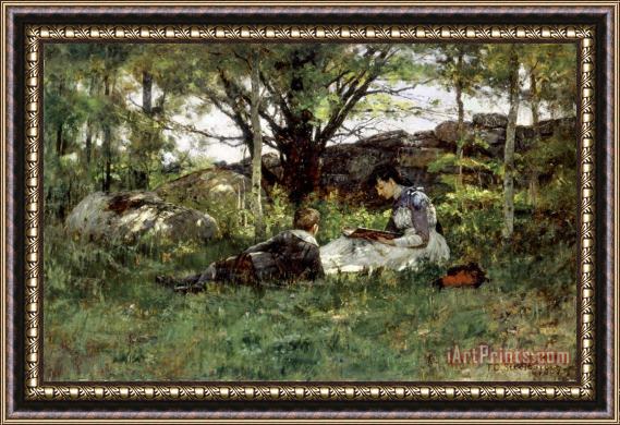 Theodore Clement Steele A June Idyl Framed Painting