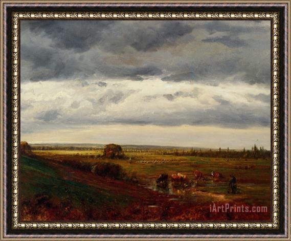Theodore Rousseau Normandy Landscape Framed Painting
