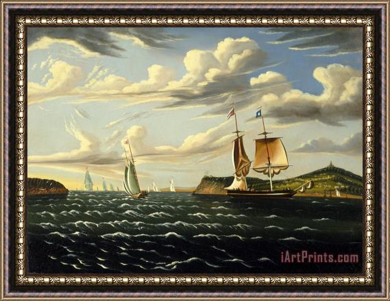 Thomas Chambers Staten Island And The Narrows Framed Print