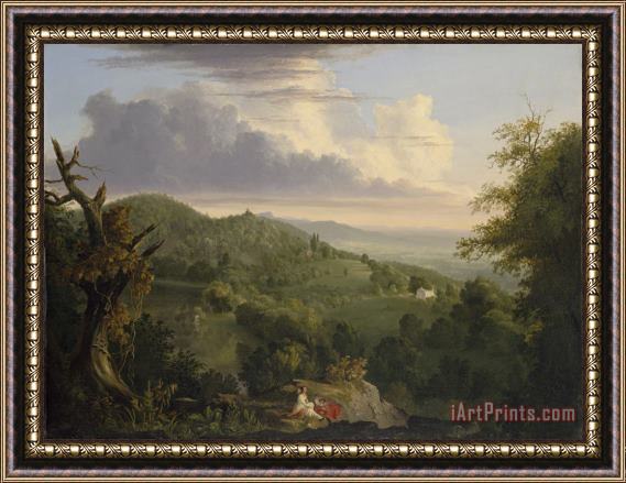 Thomas Cole View of Monte Video, The Seat of Daniel Wadsworth Framed Painting