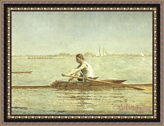 Thomas Eakins John Biglin in a Single Scull Framed Painting