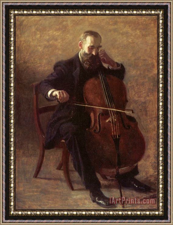 Thomas Eakins The Cello Player Framed Print