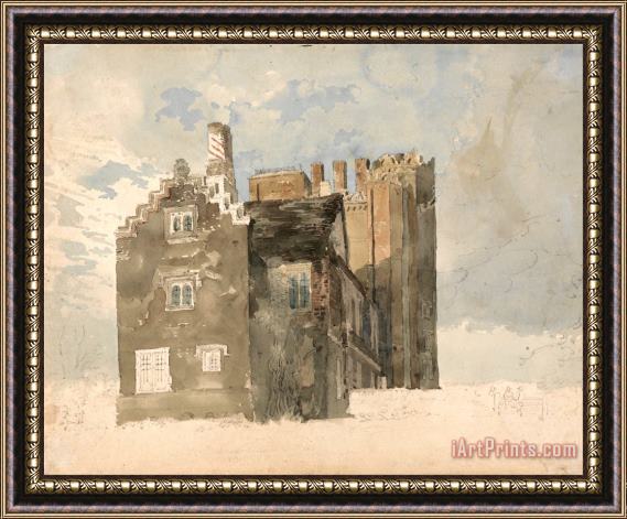 Thomas Girtin Layer Marney Hall, Essex Framed Painting