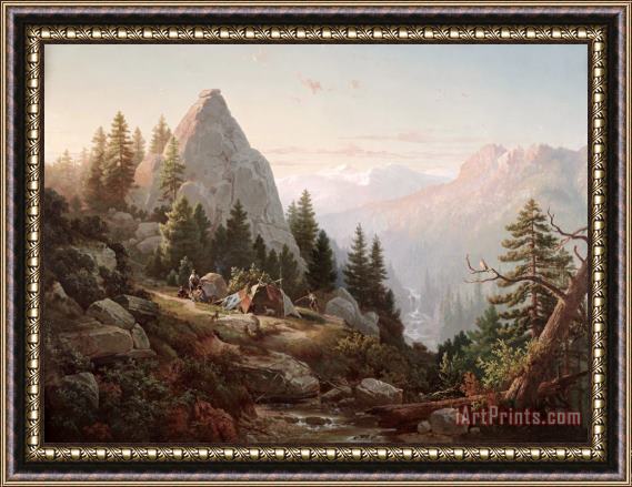 Thomas Hill Sugar Loaf Peak, El Dorado County Framed Painting