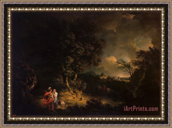 Thomas Jones Landscape with Dido And Aeneas Framed Print