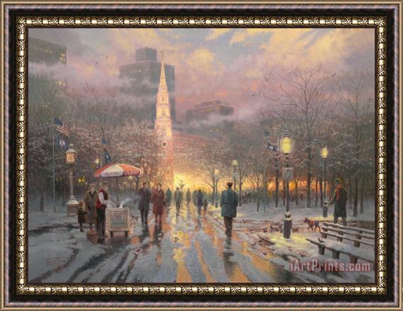 Thomas Kinkade Boston Celebration Framed Painting