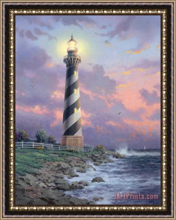 Thomas Kinkade Cape Hatteras Light Framed Painting
