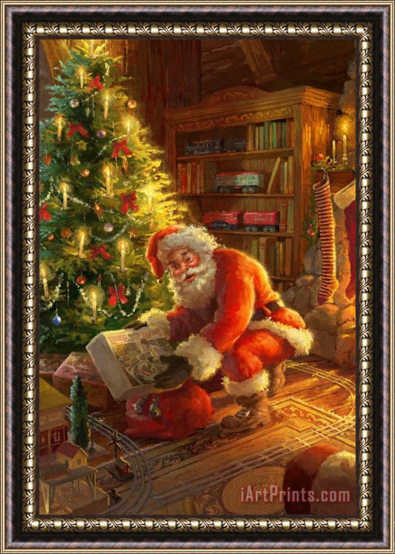 Thomas Kinkade Christmas Gifts Framed Print