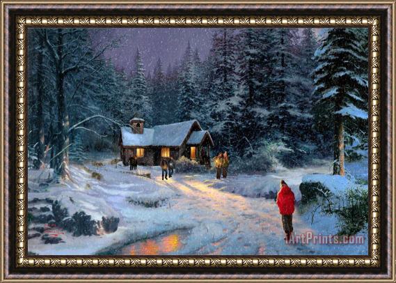 Thomas Kinkade Christmas Miracle Framed Print