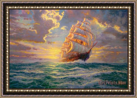 Thomas Kinkade Courageous Voyage Framed Painting