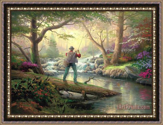 Thomas Kinkade It Doesn't Get Much Better Framed Painting
