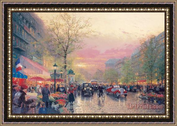 Thomas Kinkade Paris, City of Lights Framed Print