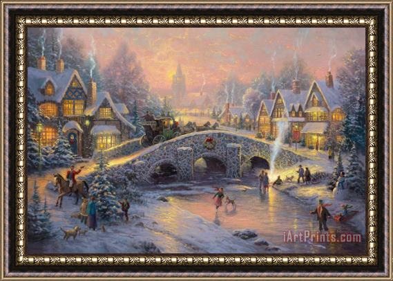 Thomas Kinkade Spirit of Christmas Framed Painting