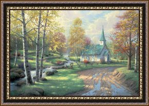 The Aspen Chapel Framed Prints - The Aspen Chapel by Thomas Kinkade