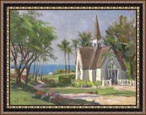 The Aspen Chapel Framed Prints - Wailea Chapel by Thomas Kinkade