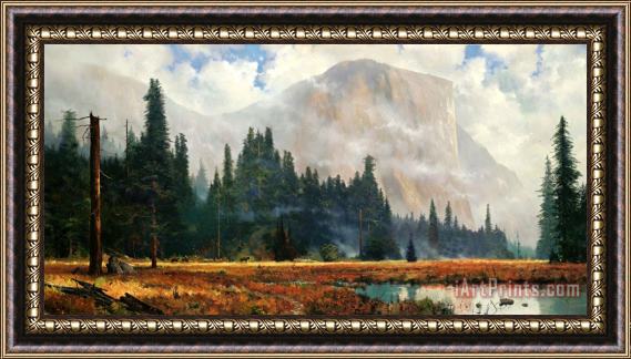 Thomas Kinkade Yosemite Meadow Framed Painting