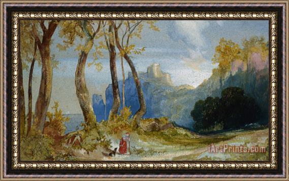 Thomas Moran In the Hills Framed Painting