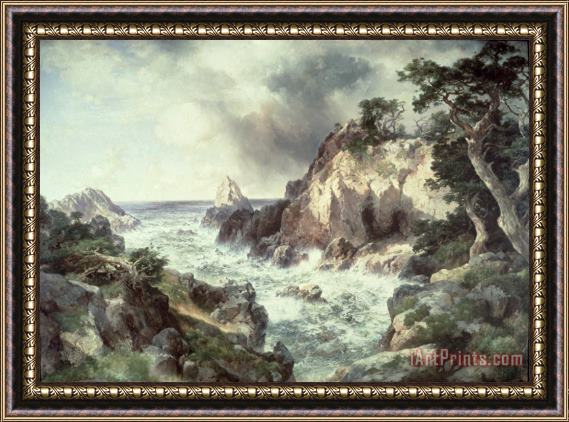 Thomas Moran Point Lobos at Monterey in California Framed Painting