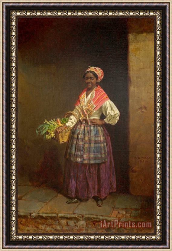Thomas Waterman Wood Market Woman Framed Painting