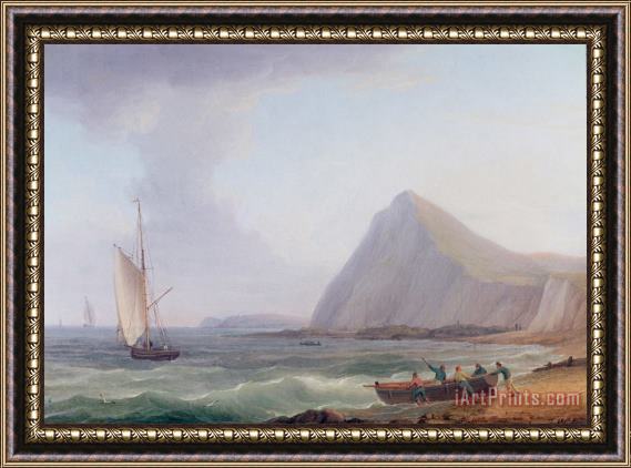 Thomas Whitcombe Dover Cliffs Framed Painting