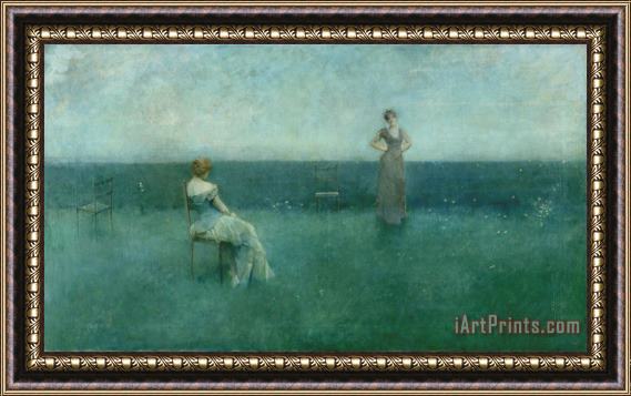 Thomas Wilmer Dewing The Recitation Framed Painting