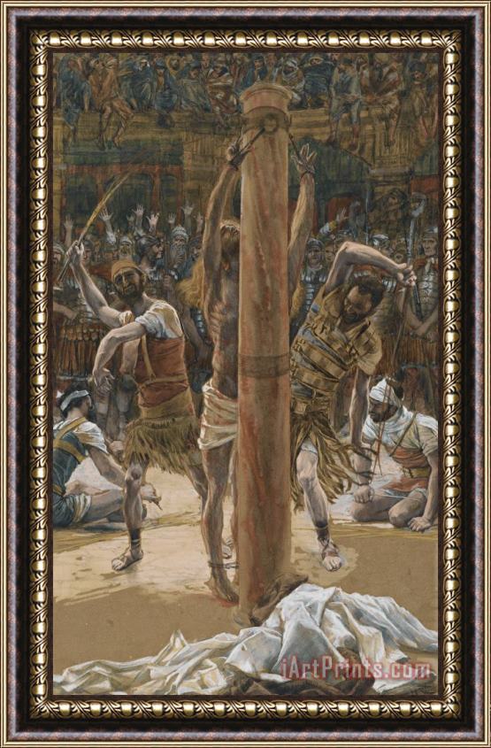 Tissot The Scourging on the Back Framed Print