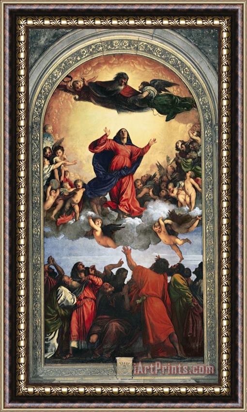 Titian Assumption of The Virgin Framed Painting